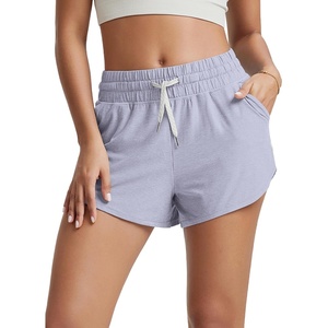 image:imageODODOS Womens Performance Shorts Ultra Soft odSTRATUM Tech Mid Rise Relaxed Shorts with Pocket 3 Inseam Moisture WickingLilac Heather