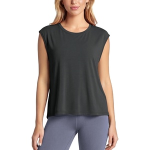 image:imageODODOS Modal Soft Sleeveless Shirts for Women Crew Neck Yoga Tee Summer Flowy Workout Tank Tops