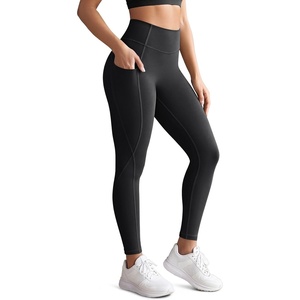 image:imageODODOS Womens Hidden Scrunch Butt Lifting Compression Leggings with Pocket 25  27 No Front Seam Tummy Control Yoga PantsBlack