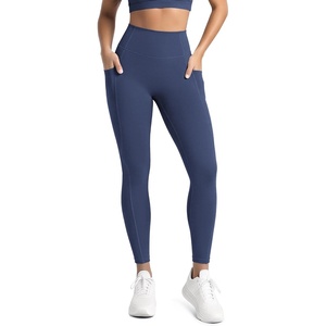 image:imageODODOS Womens Hidden Scrunch Butt Lifting Compression Leggings with Pocket 25  27 No Front Seam Tummy Control Yoga PantsNavy