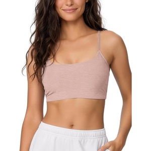 image:imageODODOS Womens Essential Bra  Ultra Soft odSTRATUM Tech Light Support  Everyday Bra with Removable Pads Adjustable Strap Scoop Neckline Breathable 4Way StretchRose Pink Heather
