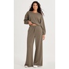 image:imageODODOS Womens Modal Soft Extra Wide Leg Pants with Pockets Drawstring High Waist PullOn Casual Pants  2729Espresso