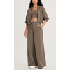 image:imageODODOS Womens Modal Soft Extra Wide Leg Pants with Pockets Drawstring High Waist PullOn Casual Pants  2729Espresso