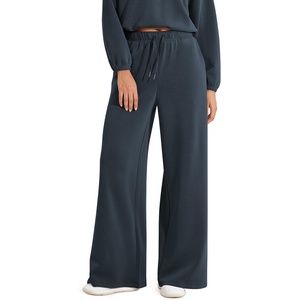 image:imageODODOS Womens Modal Soft Extra Wide Leg Pants with Pockets Drawstring High Waist PullOn Casual Pants  2729Navy