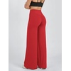 image:imageODODOS Womens No Front Seam Wide Leg Pants  Buttery Soft High Waist Hidden Scrunch Butt Lifting Yoga Pants 31 InseamRed