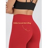 image:imageODODOS Womens No Front Seam Wide Leg Pants  Buttery Soft High Waist Hidden Scrunch Butt Lifting Yoga Pants 31 InseamRed