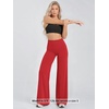 image:imageODODOS Womens No Front Seam Wide Leg Pants  Buttery Soft High Waist Hidden Scrunch Butt Lifting Yoga Pants 31 InseamRed