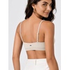 image:imageODODOS Womens Triangle Bra with Removable Pads Ultra Soft odSTRATUM Tech  Everyday Bra with Adjustable Straps Plunge Neckline 4Way Stretch Breathable Low SupportEcru Heather