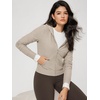 image:imageODODOS Womens Mini FullZip Hoodie  odSTRATUM Tech Ultra Soft UPF 50 Hooded Jacket with PocketsMocha Heather