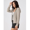 image:imageODODOS Womens Mini FullZip Hoodie  odSTRATUM Tech Ultra Soft UPF 50 Hooded Jacket with PocketsMocha Heather