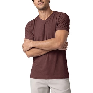 image:imageODODOS Mens Performance VNeck TShirt Ultra Soft odSTRATUM Tech Tee  Short Sleeves Lightweight Moisture Wicking UPF 50 Fitness Shirts The Ascent SeriesJava Heather