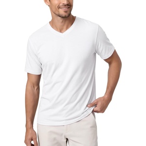 image:imageODODOS Mens Performance VNeck TShirt Ultra Soft odSTRATUM Tech Tee  Short Sleeves Lightweight Moisture Wicking UPF 50 Fitness Shirts The Ascent SeriesWhite