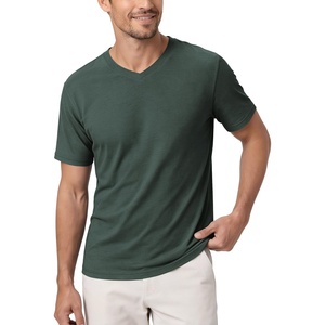 image:imageODODOS Mens Performance VNeck TShirt Ultra Soft odSTRATUM Tech Tee  Short Sleeves Lightweight Moisture Wicking UPF 50 Fitness Shirts The Ascent SeriesAspen Heather