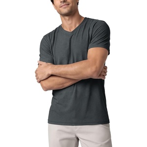 image:imageODODOS Mens Performance VNeck TShirt Ultra Soft odSTRATUM Tech Tee  Short Sleeves Lightweight Moisture Wicking UPF 50 Fitness Shirts The Ascent SeriesCharcoal Heather