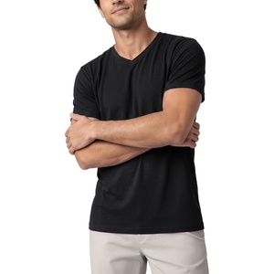 image:imageODODOS Mens Performance VNeck TShirt Ultra Soft odSTRATUM Tech Tee  Short Sleeves Lightweight Moisture Wicking UPF 50 Fitness Shirts The Ascent SeriesBlack