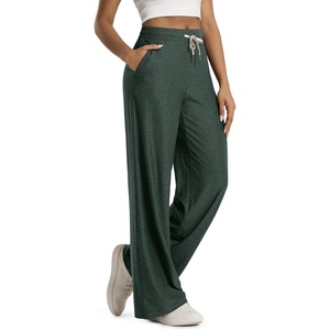 image:imageODODOS Womens Essential Wide Leg Pants  Ultra Soft odSTRATUM Tech Drawstring Relaxed Casual Pants with Pockets 29  31Aspen Heather