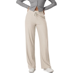 image:imageODODOS Womens Essential Wide Leg Pants  Ultra Soft odSTRATUM Tech Drawstring Relaxed Casual Pants with Pockets 29  31Ecru Heather