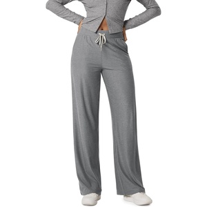 image:imageODODOS Womens Essential Wide Leg Pants  Ultra Soft odSTRATUM Tech Drawstring Relaxed Casual Pants with Pockets 29  31Grey Heather