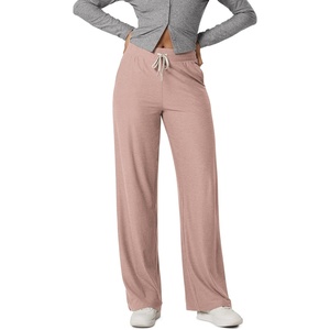 image:imageODODOS Womens Essential Wide Leg Pants  Ultra Soft odSTRATUM Tech Drawstring Relaxed Casual Pants with Pockets 29  31Rose Pink Heather