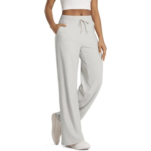 image:imageODODOS Womens Essential Wide Leg Pants  Ultra Soft odSTRATUM Tech Drawstring Relaxed Casual Pants with Pockets 29  31Salt Heather