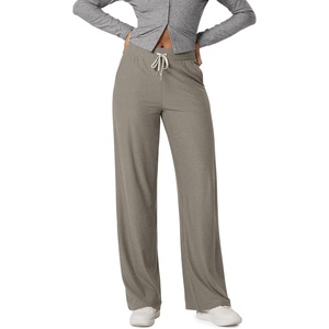 image:imageODODOS Womens Essential Wide Leg Pants  Ultra Soft odSTRATUM Tech Drawstring Relaxed Casual Pants with Pockets 29  31Warm Grey Heather