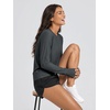 image:imageODODOS Womens AllDay Comfort Long Sleeve Crewneck Tee  odSTRATUM TechCharcoal Heather