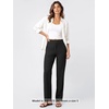 image:imageODODOS Womens HighRise Tapered Trouser Tailored Stretch Work PantsBlack