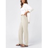 image:imageODODOS Womens HighRise Tapered Trouser Tailored Stretch Work PantsIvory