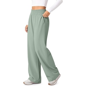 image:imageODODOS Womens Featherlight Wide Leg Pant  Elastic High Waist Relaxed Lounge Pants with Pockets  29  31 InseamDesert Sage
