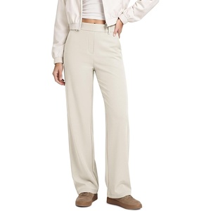 image:imageODODOS Womens HighRise StraightLeg Trouser Tailored Stretch Work PantsIvory