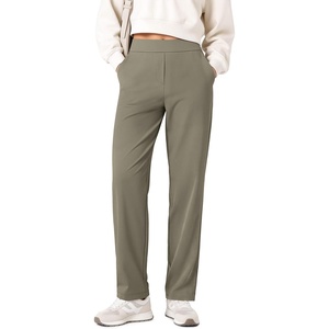 image:imageODODOS Womens HighRise Tapered Trouser Tailored Stretch Work PantsDesert Taupe