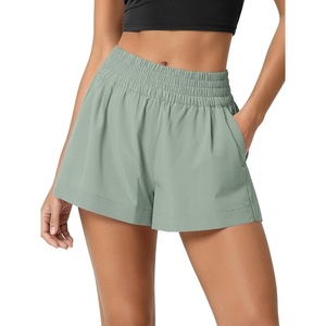 image:imageODODOS Womens Featherlight High Rise Shorts with Pockets  3 Relaxed FitDesert Sage