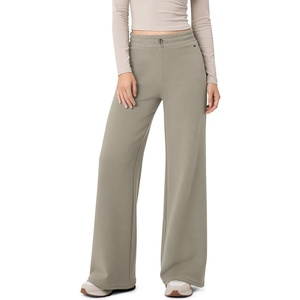 image:imageODODOS Womens Modal Soft Slight Flare Wide Leg Pants Adjustable HighRiseKhaki