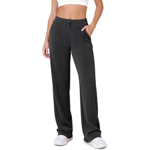 image:imageODODOS Womens Modal Soft Wide Leg Pants with Pockets Adjustable Shockcord High Waist Casual Lounge Pants272931 InseamBlack Camo