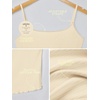 image:imageODODOS Womens Bamboo Viscose Lettuce Trim Cami Ultra Soft Ribbed TopVanilla Cream