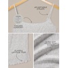 image:imageODODOS Womens Bamboo Viscose Lettuce Trim Cami Ultra Soft Ribbed TopWhite Heather