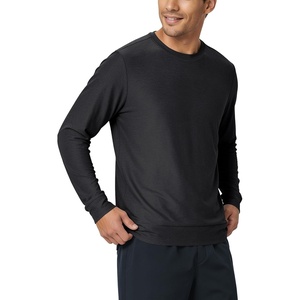 image:imageODODOS Mens Performance Long Sleeve Crewneck TShirt  odSTRATUM Tech TeeBlack Heather
