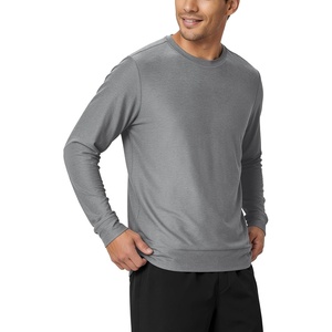 image:imageODODOS Mens Performance Long Sleeve Crewneck TShirt  odSTRATUM Tech TeeGrey Heather