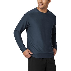 image:imageODODOS Mens Performance Long Sleeve Crewneck TShirt  odSTRATUM Tech TeeNocturnal Navy Heather