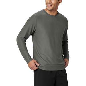 image:imageODODOS Mens Performance Long Sleeve Crewneck TShirt  odSTRATUM Tech TeeSmoke Heather