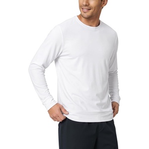 image:imageODODOS Mens Performance Long Sleeve Crewneck TShirt  odSTRATUM Tech TeeWhite