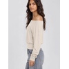 image:imageODODOS Womens Drapey Boat Neck Long Sleeve Shirt Ultra Soft Stratum TechEcru Heather