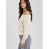 image:imageODODOS Womens Drapey Boat Neck Long Sleeve Shirt Ultra Soft Stratum TechMilkweed Heather