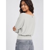 image:imageODODOS Womens Drapey Boat Neck Long Sleeve Shirt Ultra Soft Stratum TechSalt Heather