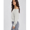 image:imageODODOS Womens Drapey Boat Neck Long Sleeve Shirt Ultra Soft Stratum TechSalt Heather