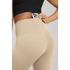 image:imageODODOS Womens Crossover Flare Leggings with Back Pocket Buttery Soft V High Waist Lounge Casual Bootcut Yoga PantsBeige