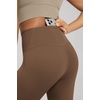image:imageODODOS Womens Crossover Flare Leggings with Back Pocket Buttery Soft V High Waist Lounge Casual Bootcut Yoga PantsBrunette