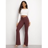 image:imageODODOS Womens Crossover Flare Leggings with Back Pocket Buttery Soft V High Waist Lounge Casual Bootcut Yoga PantsBurgundy
