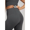 image:imageODODOS Womens Crossover Flare Leggings with Back Pocket Buttery Soft V High Waist Lounge Casual Bootcut Yoga PantsCharcoal