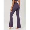 image:imageODODOS Womens Crossover Flare Leggings with Back Pocket Buttery Soft V High Waist Lounge Casual Bootcut Yoga PantsDark Purple